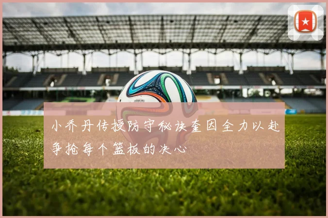 小乔丹传授防守秘诀奎因全力以赴争抢每个篮板的决心